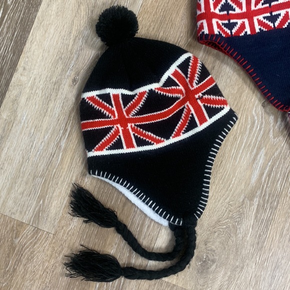 Winter Wear Union Jack winter hats 2 for 1 buy.  OS one black / one blue unisex - Picture 2 of 10